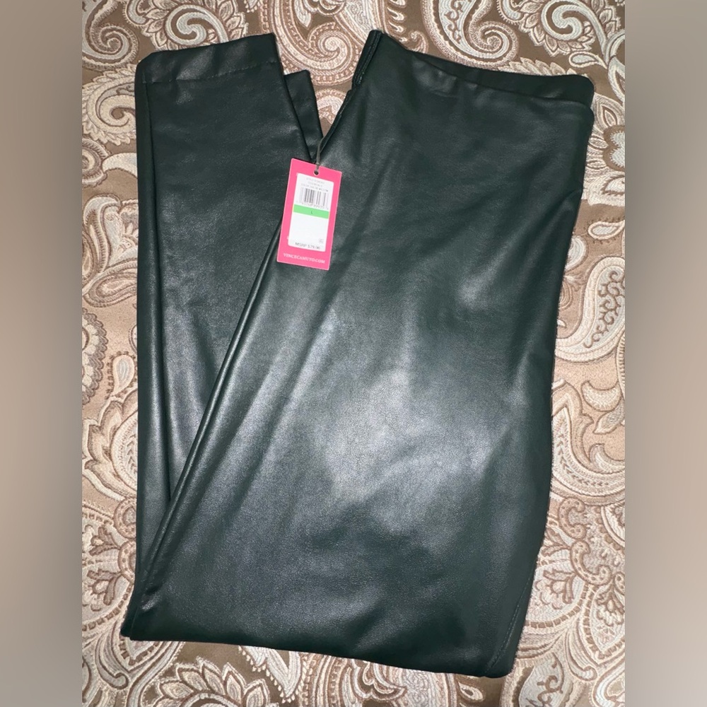 Green Faux Leather Pants/Leggings